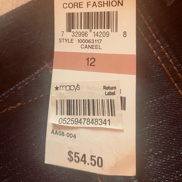 Dark Blue Jeans Cropped Capri Mid Rise 5 Pocket - Picture 6 of 8